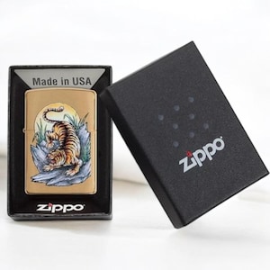 Personalised Genuine Zippo Tiger Tattoo Design Lighter
