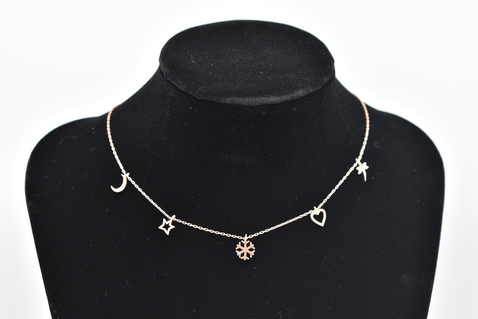 Sterling Silver 925 Dainty Charm Necklace by Giftetch Etsy