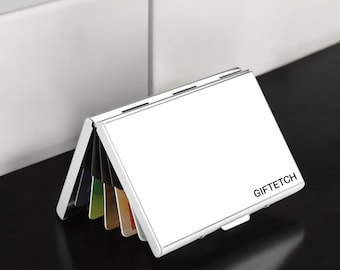 PERSONALIZED CARD HOLDER – Stainless Steel Rfid Blocking Secure Bank Card Case – Custom Engraved Multiple Card Holder Best Gift For Husband