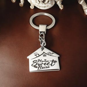 Personalised Home Sweet Home Keyring