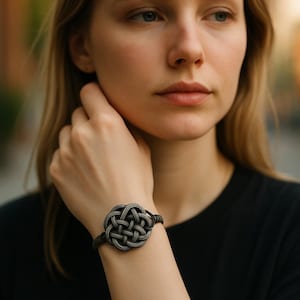 Sterling Silver Oxidised Handwoven Adjustable Sliding Bracelet By Giftetch
