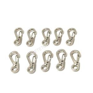 Small Carabiners Spring Snap Keyring Hook for Camping, Traveling, Dog tag