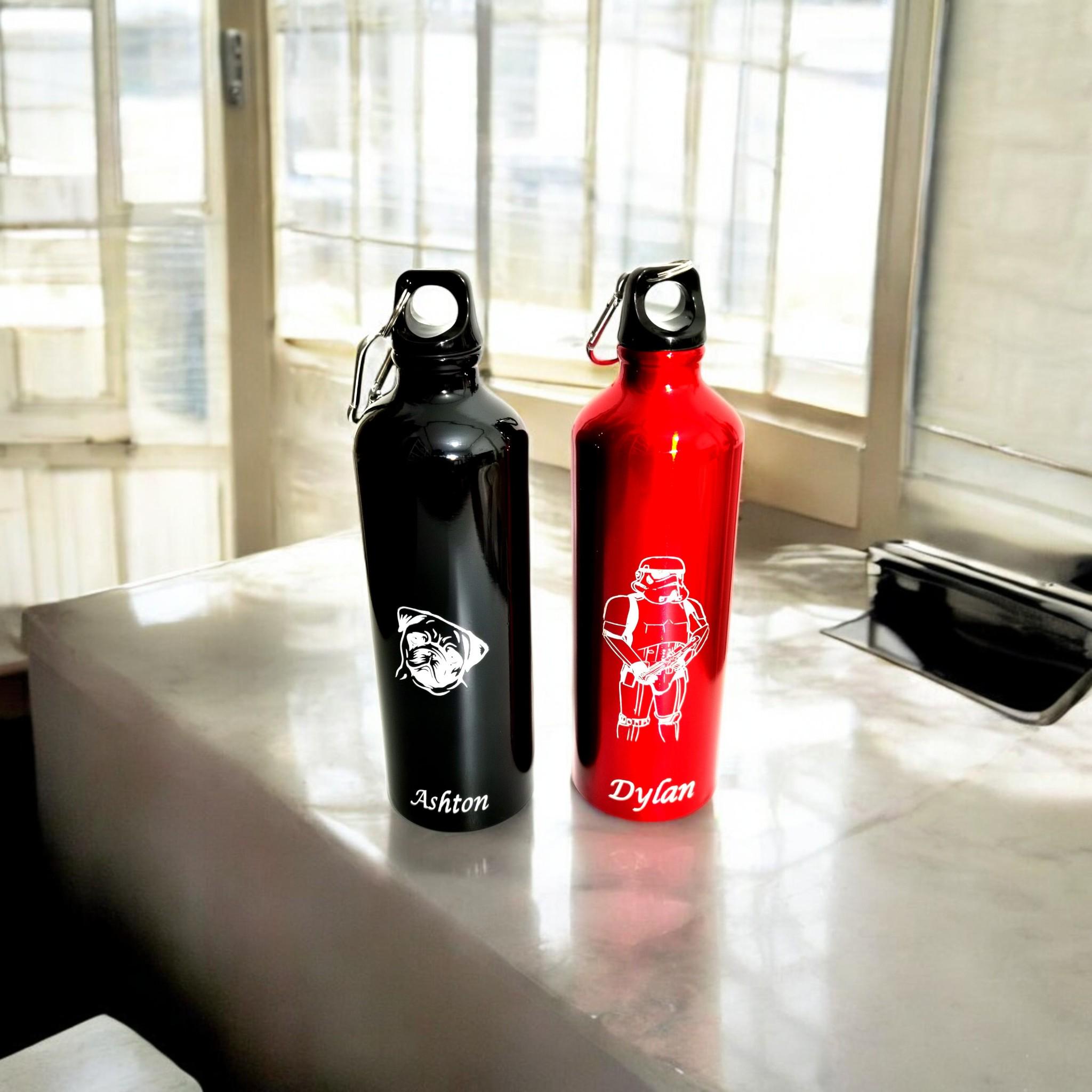 Personalised Engraved Sports Water Bottle, Aluminium Water Bottle