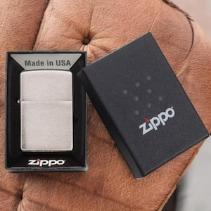 Personalised Zippo Classic Brushed Chrome Lighter