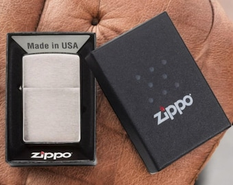 Personalised Zippo Classic Brushed Chrome Lighter