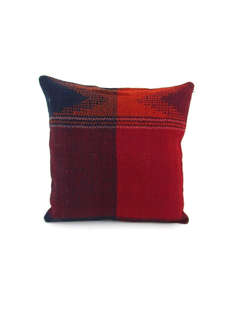 Red Kilim Pillow Christmas Decor Holiday Gift Housewarming Gift Holiday Decor Christmas Pillow Red Cushion mothers day gift for mom