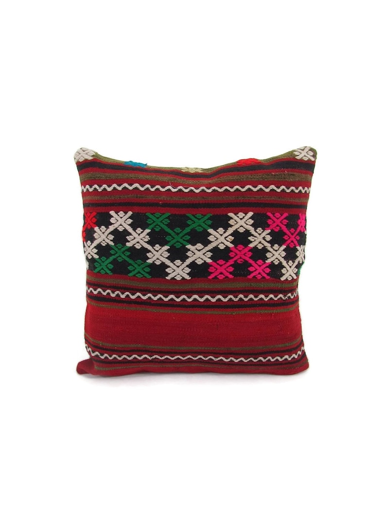 Sofa Cushion Cover Couch Pillow Case Farmhouse Pillow Cover mothers day gift for mom Throw Pillow Kilim Pillow Cover 16x16 Boho Decor