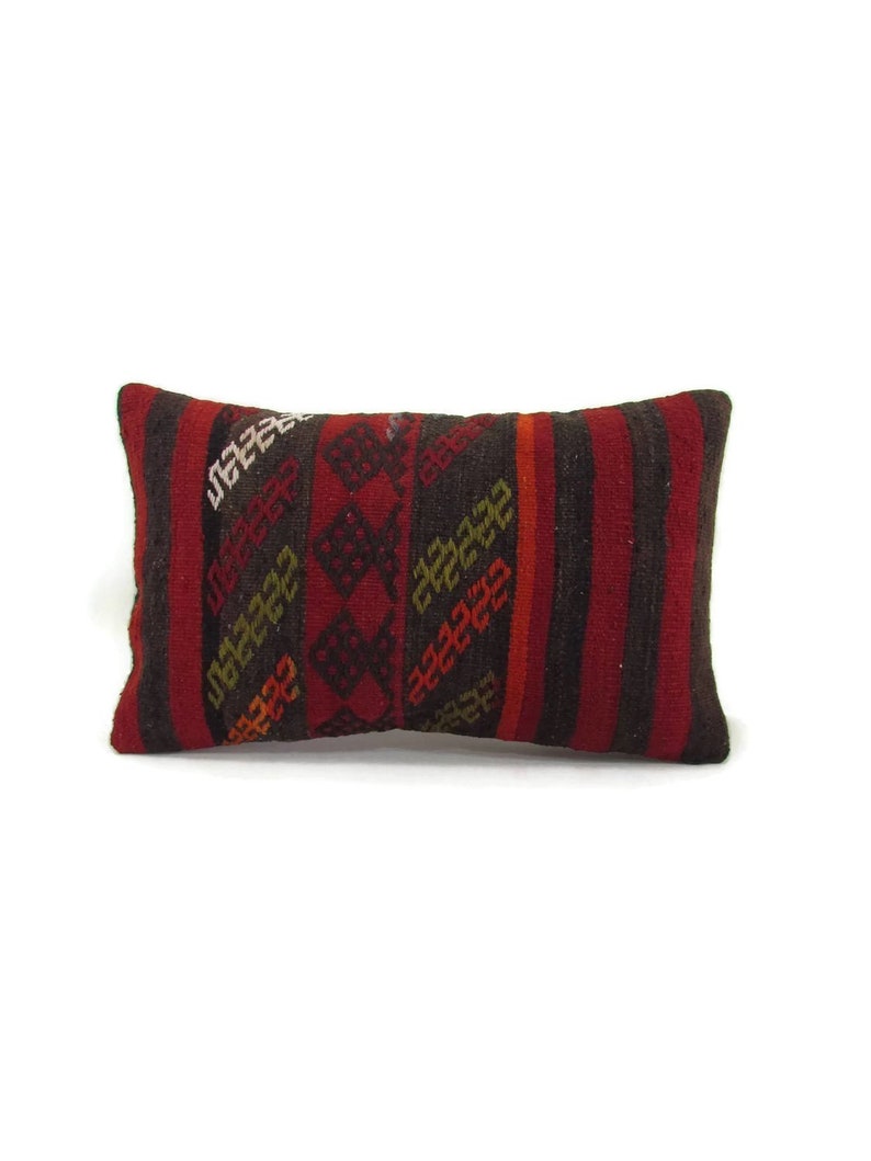 Kilim Lumbar Pillow Cover 12x20 Pillow Case Rustic Decor Farmhouse Pillow Case Kilim Cushion Home Decor mothers day gift for mom