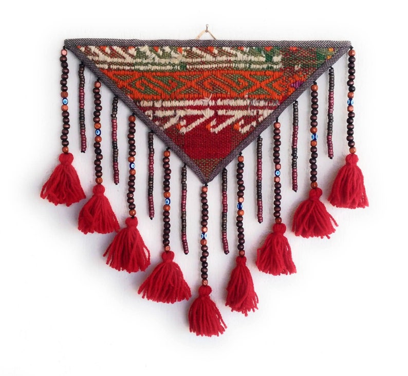 Kilim Wall Hanging Decor Beaded Wall Hanging Home Decor Wall Etsy