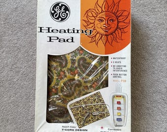 Vintage GE General Electric Automatic Heating Pad Model P58 w/ Box MCM WORKS