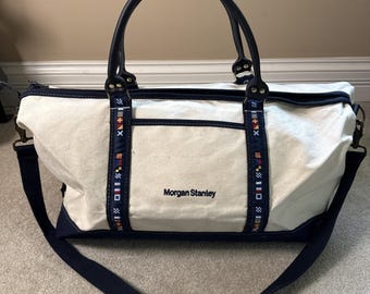 Rare Scarborough & Tweed Morgan Stanley 18" Banker Duffle satchel Gym Bag