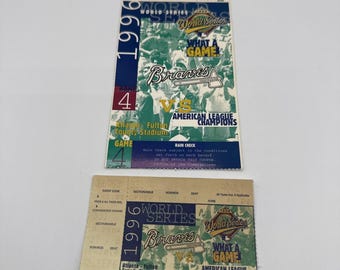1996 World Series Ticket Game 4 Yankees Vs Braves