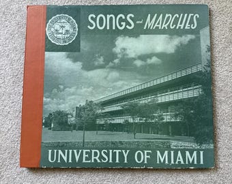 Vintage Song And Marches University Of Miami Records Red Vinyl 2 78 Rpm Records