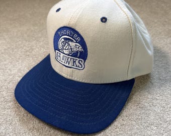 Shorter University Hawks Hat Vintage New Era Sz M/L Snapback Made in USA