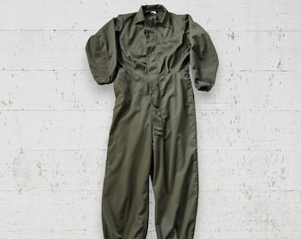 Vtg US Military Coveralls Mens Small Green Cold Weather Mechanics Vietnam 1972
