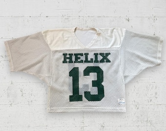 Vintage Champion Crop Football Jersey Helix High School La Mesa CA USA Nylon L