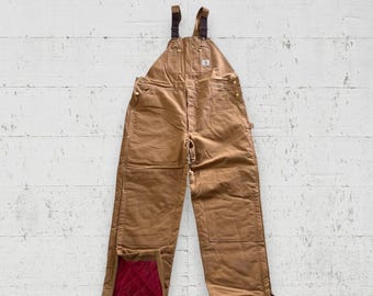 Carhartt Overalls Mens 46x32 Insulated Bib R02 Double Knee Quilted VTG USA