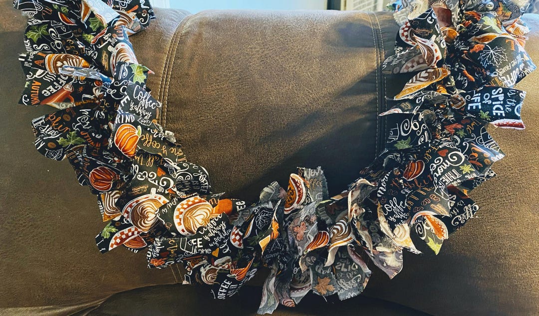 Fall Coffee Rag Garland - Etsy