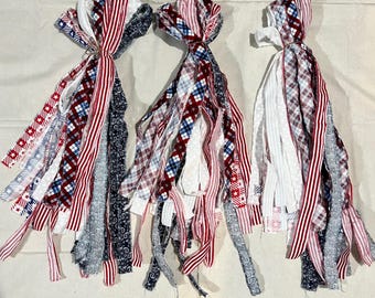 Red White & Blue Patriotic Fabric Strips