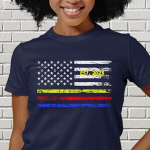 Personalized 911 Dispatcher Shirt Custom Thin Gold Line 911 Dispatch Gift for First Responder Tshirt for Dispatcher Flag Shirt for Police
