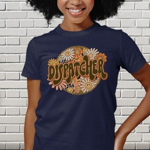 Dispatcher Shirt for Police Dispatch Appreciation Gift for Sheriff Dispatch Retro Thin Gold Line Tee for 911 Dispatcher Gift for Women