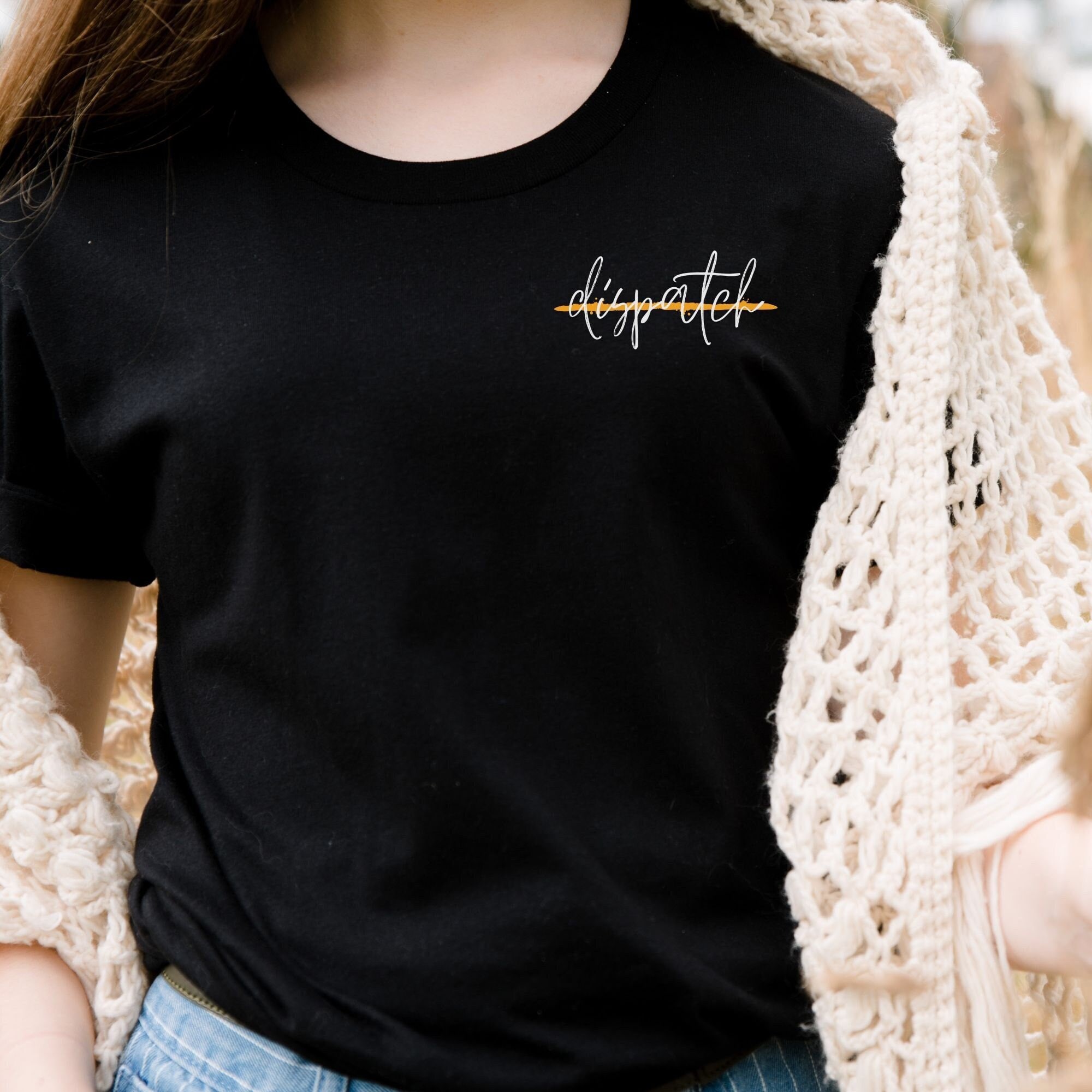 911 Dispatcher Shirt Dispatch Thin Gold Line T-Shirt 911 Dispatch Gift for First Responder Police Tee Dispatcher Flag T-Shirt for Sheriff