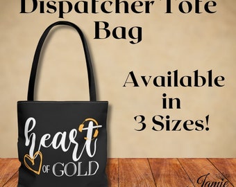 Thin Gold Line Police Dispatcher Tote Bag for First Responder Shift Bag for Dispatcher 911 Dispatcher Appreciation Gift for Sheriff Dispatch