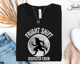 Dispatcher Halloween Shirt, Spooky 911 Tshirt for Dispatch Week, Thin Gold Line Holiday Tee, Funny Emergency Operator Appreciation Gift