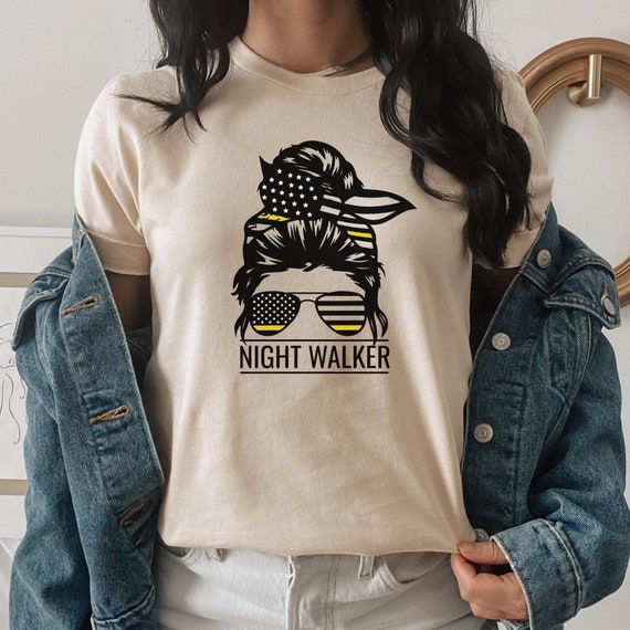 911 Dispatcher Shirt Night Shift Tshirt Thin Gold Line Tee 911 Dispatcher Gift for First Responder Dispatcher Sheriff Operator T-Shirt