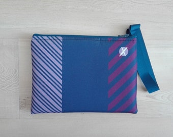 OFFERTA | Pochette donna | blu | borsa da polso | borsa | pochette colorata | resistente | lavabile | impermeabile | neoprene di qualità