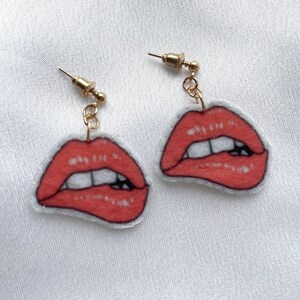Sexy lips ornament stud earrings
