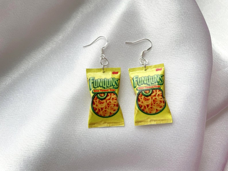 Mini Funyuns Onion Ring Chip Bag Earrings Etsy Canada