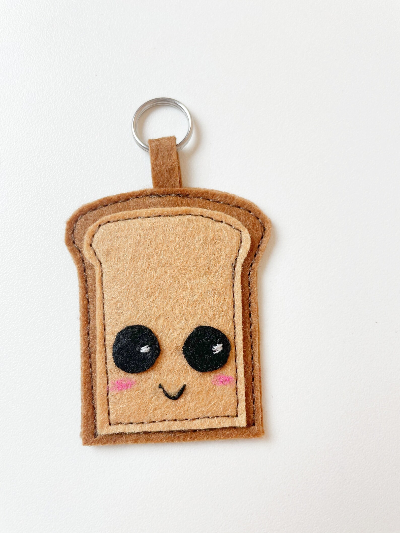 Kawaii Felt Keychain Felt Toast Christmas gift Toast Etsy