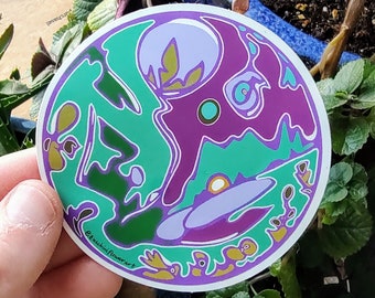Cool Colors Landscape Sticker