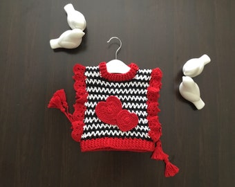 PDF Crochet PATTERN Mabel Ruffles Vest N 641 size Baby to Adult Modern Top