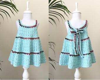 PDF Crochet PATTERN Happy Hazel Dress N 652 Size 0-3 months to 5-6 years