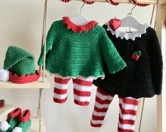 Crochet PATTERN Elf Baby Costume Top Pants N 329 Size 0-3 3-6