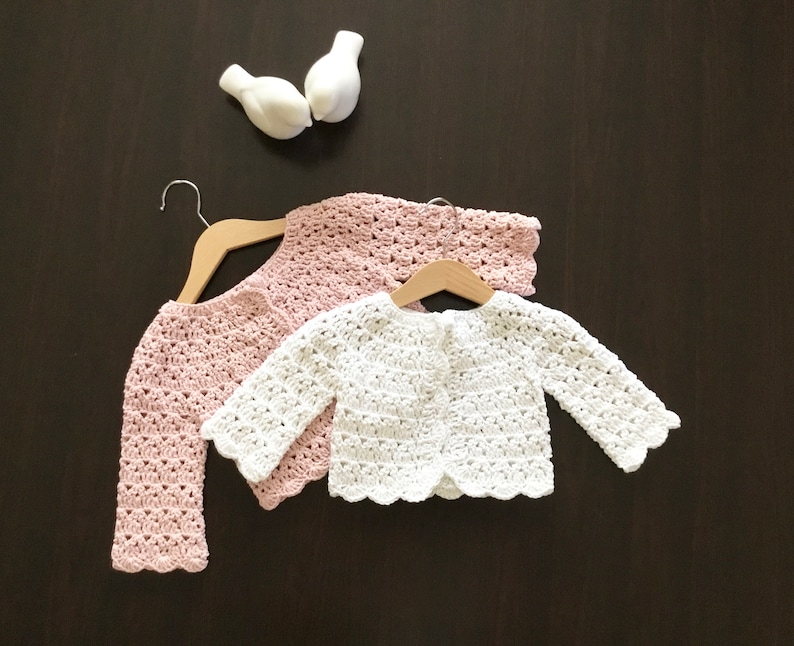 Crochet PATTERN Miras Cardigan Pattern N 645 Size 0-3 months 3-6 months 6-12 months 1-2 years 3-4 years 5-6 years 7-8 years 9-10 years image 1