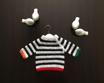 PDF Crochet PATTERN Autumn Basics Side Button Girls & Boys Sweater N 693 size Baby to 11-12 years Modern Jumper Pullover