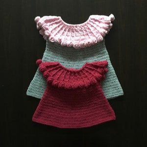 Crochet PATTERN Roses Dress Pattern No 446 Size 0-3 Months 3-6 - Etsy