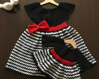 Crochet PATTERN Mabel Baby Girl Dress Pattern N 470 Size 0-3 months 3-6 months 6-12 months 1-2 years 3-4 years 5-6 years