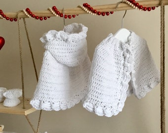 PDF Crochet PATTERN Magnolia Cape with hood option N 434 for four sizes 0-5 years