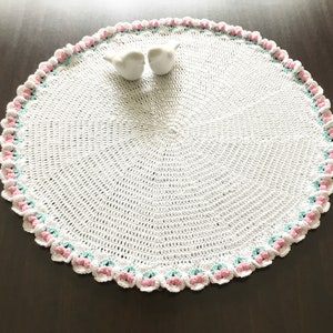 Crochet PATTERN Sakura Round Baby Blanket N 379