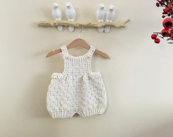 Crochet PATTERN Harmony Basketweave Baby Boy & Girl Romper Pattern N 635 Size Baby Toddler 0-6 months 6-12 months 1-2 years 3 years 4 years