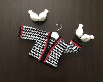 PDF Crochet PATTERN Mabel Cardigan N 642 Size Baby to Adult 2X Modern Festival Jacket