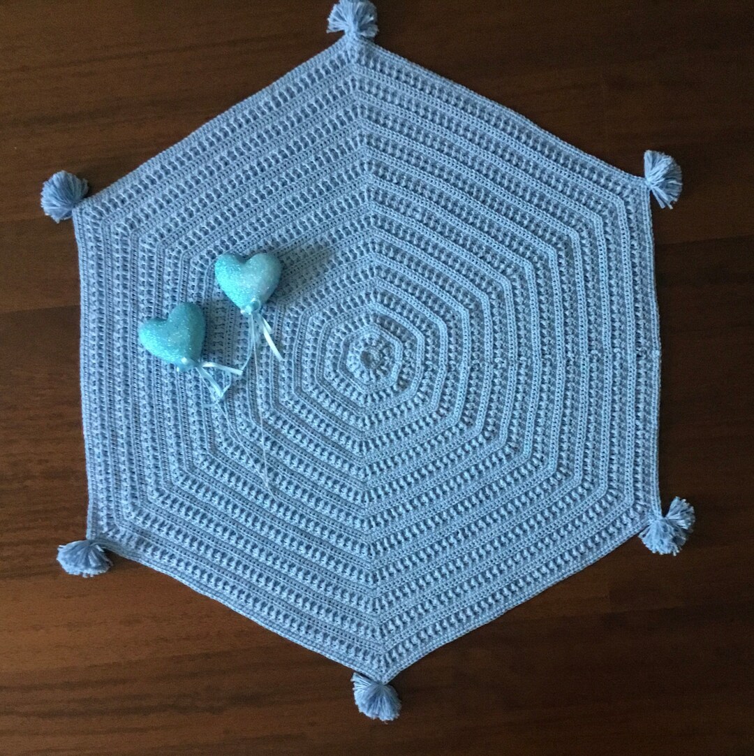 Hexagon crochet baby blanket sale
