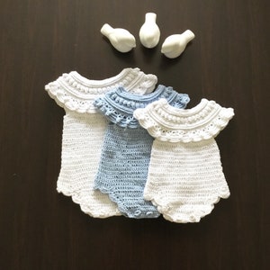 Crochet PATTERN Magnolia Baby Romper Pattern N 428 Size 0-3 months 3-6 months 6-12 months 1-2 years