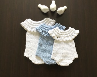 Crochet PATTERN Magnolia Baby Romper Pattern N 428 Size 0-3 months 3-6 months 6-12 months 1-2 years