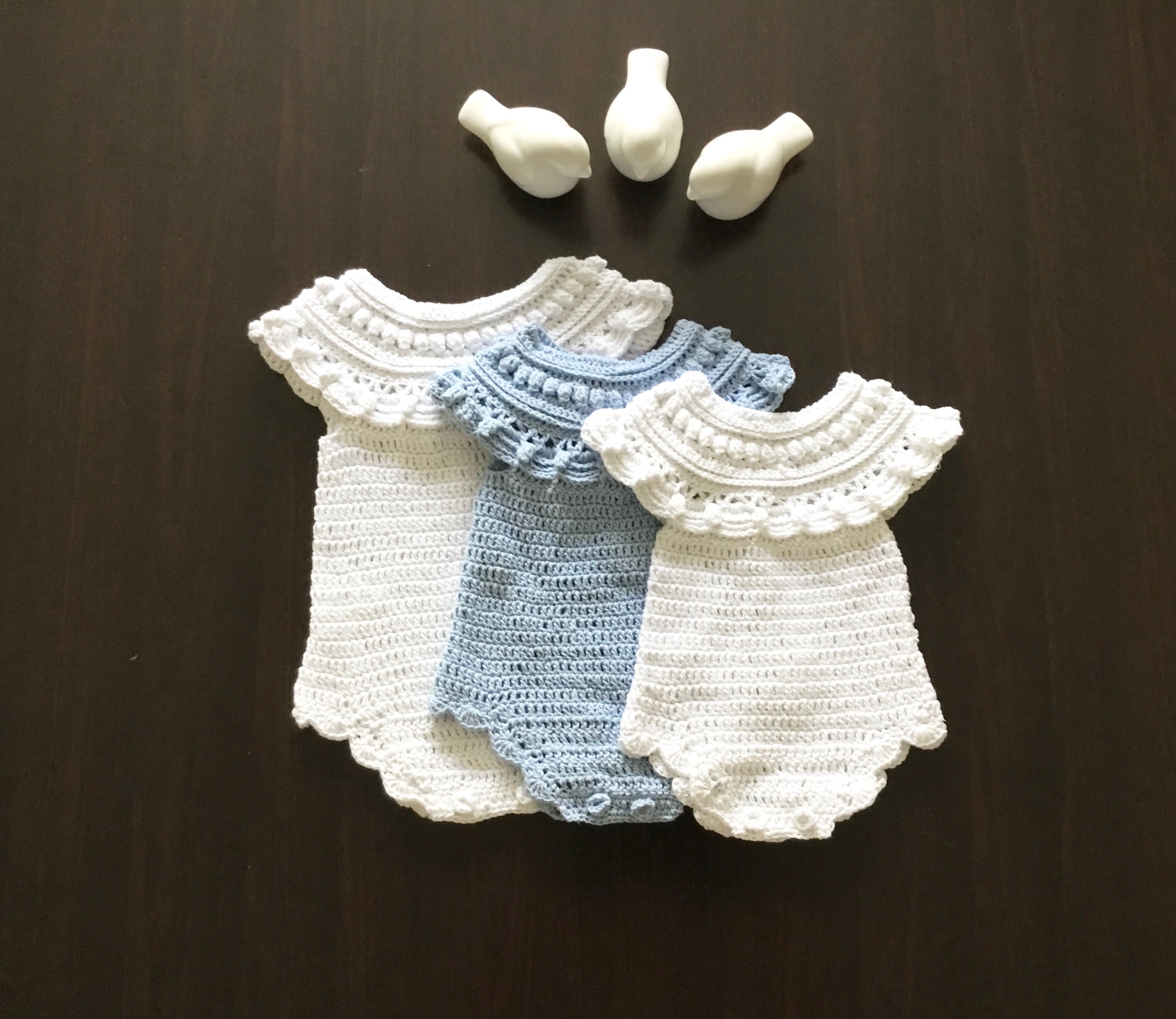 Crochet PATTERN Elodie Romper sizes 0-3m, 6-9m and 12-18months