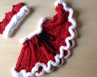 PDF Crochet PATTERN Santa Baby Crown & Skirt Set N 330 Size 0-6 months to Toddler